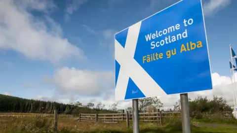 Getty Images Border sign