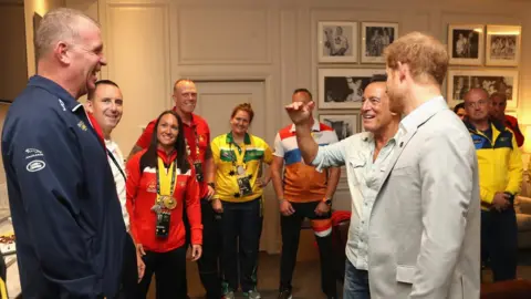 Getty Images Prince Harry and Bruce Springsteen