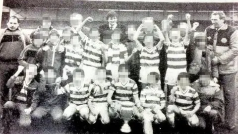 Gerald King (far left), Jim Torbett (centre) and Frank Cairney (right)