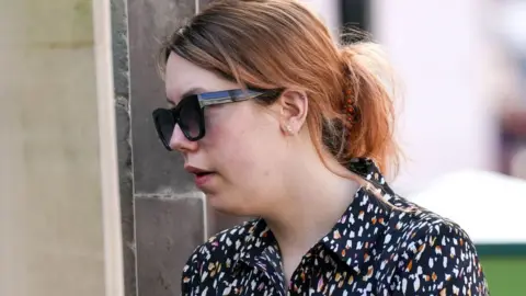 PA Media Paris Mayo arrives at Worcester Crown Court