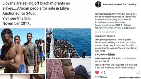 Naomi Campbell/ Instagram Naomi Campbell shared a post about slavery on Instagram