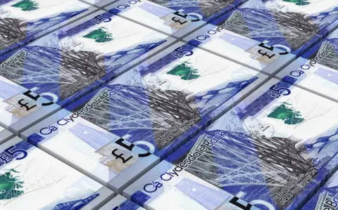 Getty Images Clydesdale Bank £5 notes