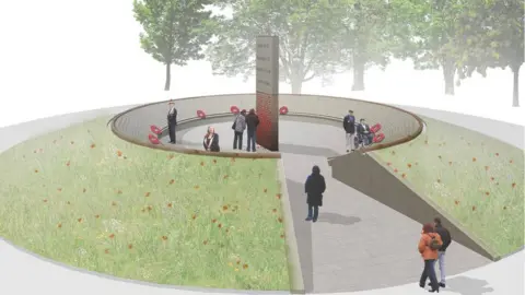 Nottingham City Council Artists impression of memorial