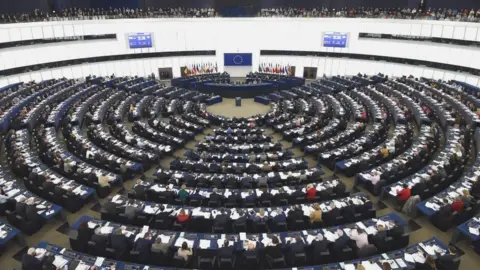 Getty Images Inside the European Parliament in Strasburg