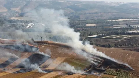 Reuters Images have emerged purportedly showing smoke rising above Lebanon's Maroun al-Ras village after Israeli strikes