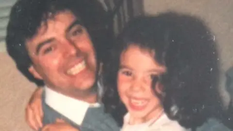Monica Lennon Dad Gerry and Monica Lennon when she was a child