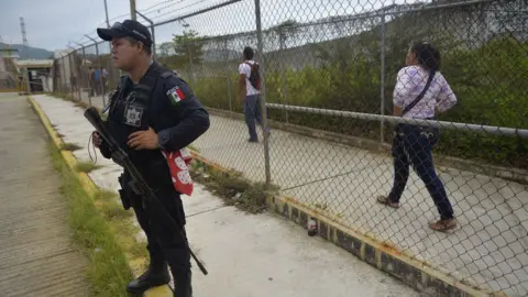 Getty Images A riot at Las Cruces prison in Acapulco left 28 people dead in July
