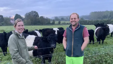 Farmers Livvy Colton and Lewis Gidney