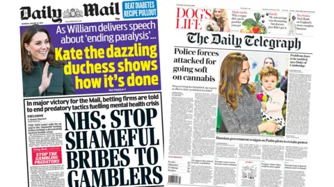 Daily Mail and Daily Telegraph front pages