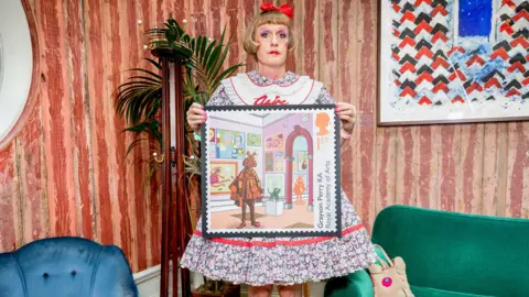 PA Grayson Perry with his stamp