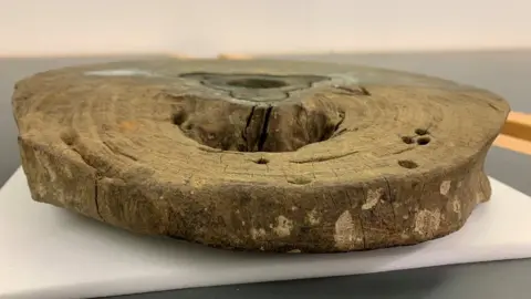 Pulley wheelrecovered from HMS Racehorse