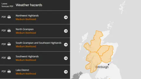 Met Office Mountain forecast map