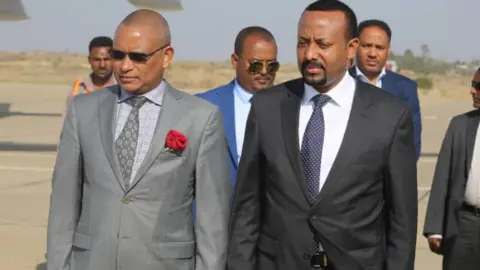 Tigray president's office Debretsion Gebremichael and Abiy Ahmed