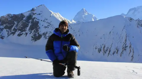 Hamid Hussein Sadpara on Ghondogoro Pass 5,620m on July 16, 2012