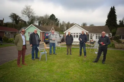 BBC (l-r) Pasquale Napolitano, Dennis McDermott, Kevin Williamson, Ron Bruce and Andy Sheldon