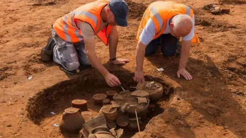 Warwickshire County Council Artefacts found by archaeologists