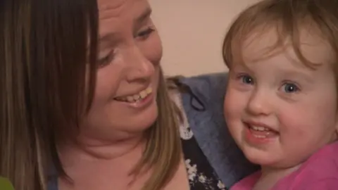 BBC Sandy Lysaght and her daughter Ella