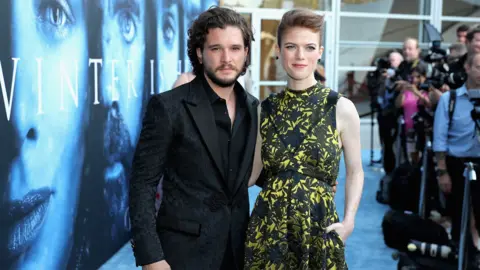 Getty Images Kit Harington and Rose Leslie