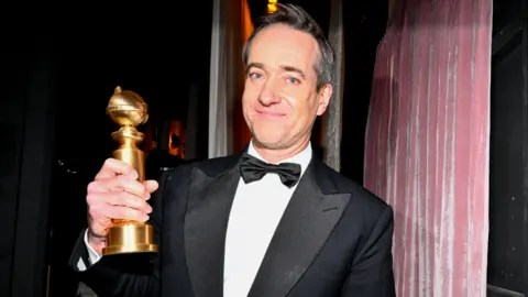 Getty Images Matthew Macfadyen at the 81st Golden Globe Awards held at the Beverly Hilton Hotel on January 7, 2024 in Beverly Hills, California