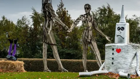 Derry City and Strabane District Council tin man hay sculpture