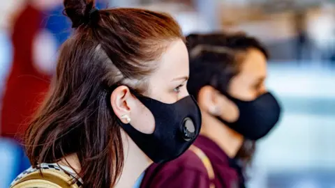 Getty Images Women wearing masks