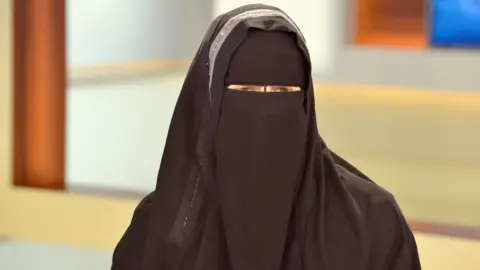 Getty Images File pic of Swiss woman in a niqab