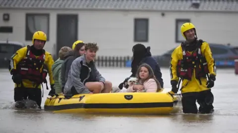 Getty Images Burton Bradstock evacuation