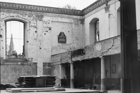 Historic England Archive Internal shot of St John's Church, Waterloo pre-renovations.
