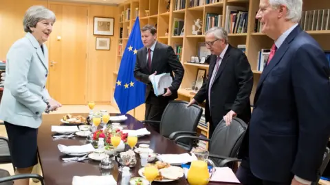 European Commission Theresa May ahead of meeting in Brussels