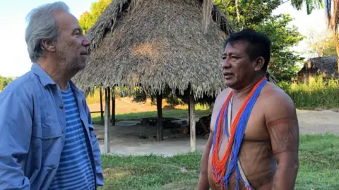 Mark Plotkin Dr Mark Plotkin with a chief from the Sikiyana tribe on the Brazil-Suriname border