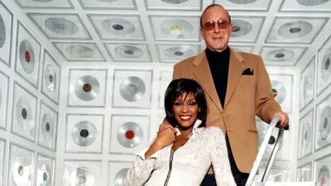 Arista Clive Davis and Whitney Houston