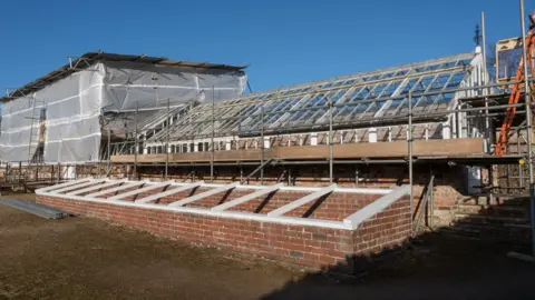 Helmsley Walled Garden Refurbishment work at the orchid house