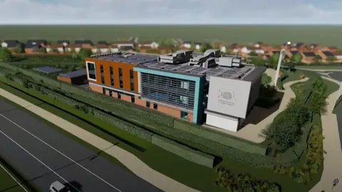 Nottinghamshire County Council Artist impression of new Hucknall development