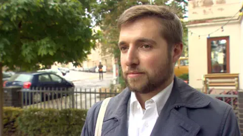 Igor Matvieyets pictured near the synagogue