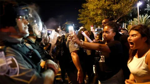 Reuters Ethiopian Israeli protesters confront police in Tel Aviv on 2 July 2019