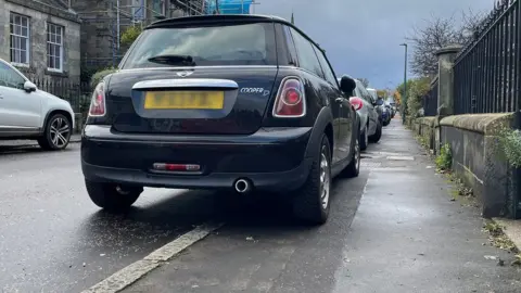 BBC car on pavement