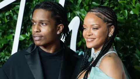 Getty Images Rihanna and A$AP Rocky arrive at The Fashion Awards 2019 held at Royal Albert Hall in London