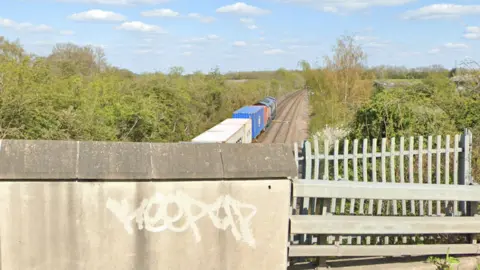 Google Rail line near Elmesthorpe