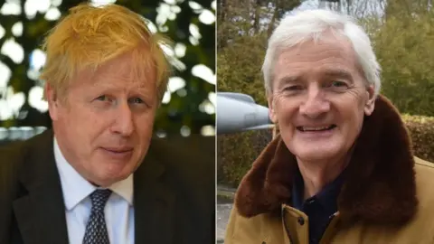 PA Media/BBC Prime Minister Boris Johnson and businessman Sir James Dyson