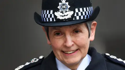 EPA Met Police Chief Cressida Dick leaves the BBC studios in London on Thursday