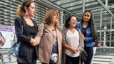 Courtesy of the Garrido family The women who supported the Garrido case: lawyer Francisca Millán, prosecutor Paula Rojas, Silvana Garrido's mother and her sister Brenda