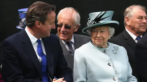 Getty Images The Queen and David Cameron at the 800th anniversary of Magna Carta