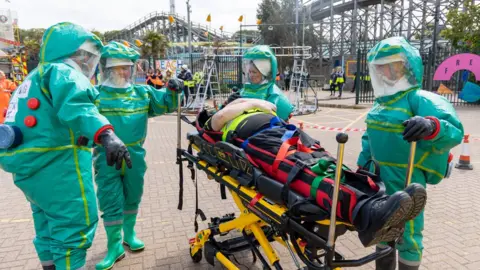 Kent Fire and Rescue Service Drill at Dreamland