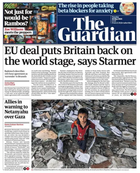  "EU deal puts Britain back on the world stage, say Starmer".