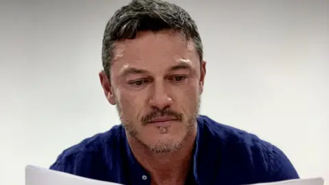 ITV Luke Evans in a read through of The Pembrokeshire Murders