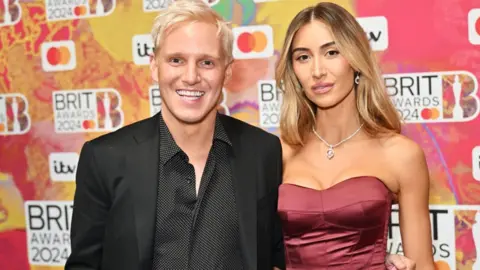 Getty Images Jamie Laing and Sophie Habboo attend The BRIT Awards 2024