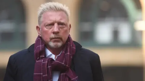 EPA Boris Becker arrives at Southwark Crown Court on Thursday 24 March