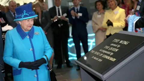 Getty Images Queen Elizabeth II at the National Memorial to the Few on March 26, 2015