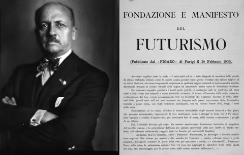 Getty/Sotheby's Although Filippo Tommaso Marinetti's Futurist Manifesto was also published in 1909, he celebrated machinery -- unlike Forster