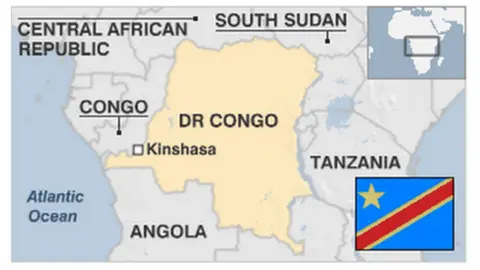 Map of DR Congo